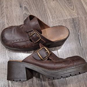 Vintage american eagle leather clogs